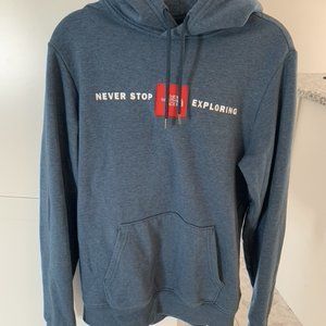 The North Face Men's Size small hoodie sweatshirt blue